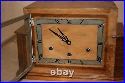 Vintage German Art Deco Westminster Chime Mantel Clock