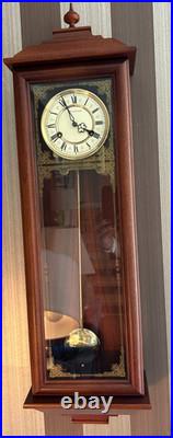Vintage German Box Wall Clock Triple Chime Westminster Vintage German Box Wall Clock Triple Chime Westminster