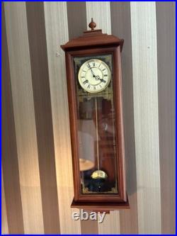 Vintage German Box Wall Clock Triple Chime Westminster