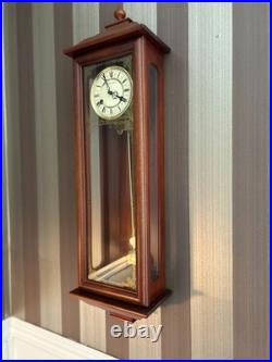 Vintage German Box Wall Clock Triple Chime Westminster