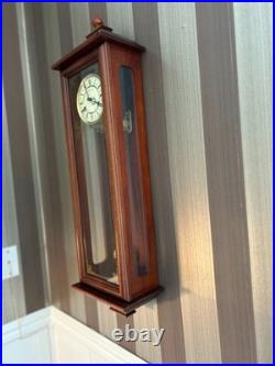 Vintage German Box Wall Clock Triple Chime Westminster