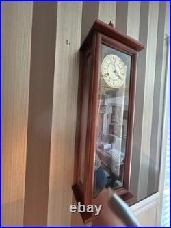 Vintage German Box Wall Clock Triple Chime Westminster