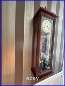 Vintage German Box Wall Clock Triple Chime Westminster