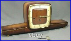 Vintage German Franz Hermle Sohn PASAL MCM Mantel Clock Westminster Chime