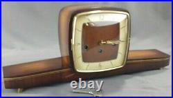 Vintage German Franz Hermle Sohn PASAL MCM Mantel Clock Westminster Chime