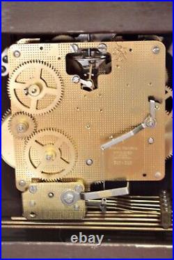 Vintage German Franz Hermle Tempus Fugit Bracket Clock with Westminster Chimes