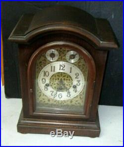 Vintage German Junghans/wuttemberg Mantyle Clock With Westminster Chimes