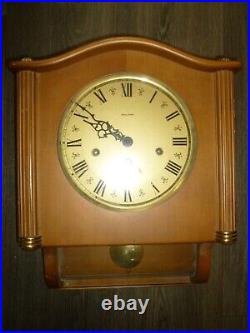 Vintage German Mauthe Wall Clock Westminster Chime 1960's Working