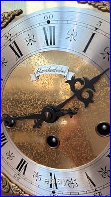 Vintage German Schmeckenbecher Mantel Clock Westminster Chime Serviced