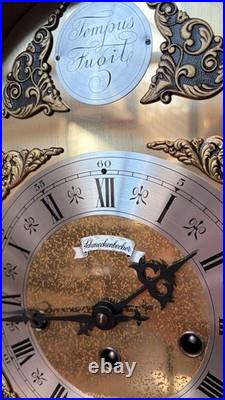 Vintage German Schmeckenbecher Mantel Clock Westminster Chime Serviced