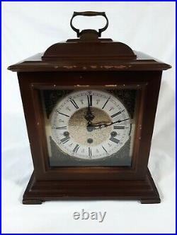 Vintage German Westminster 3 Linden Chime Mantel 2 Jewel Clock 8-Day