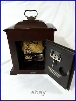 Vintage German Westminster 3 Linden Chime Mantel 2 Jewel Clock 8-Day