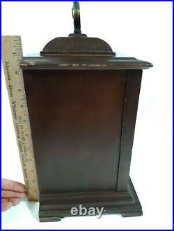 Vintage German Westminster 3 Linden Chime Mantel 2 Jewel Clock 8-Day