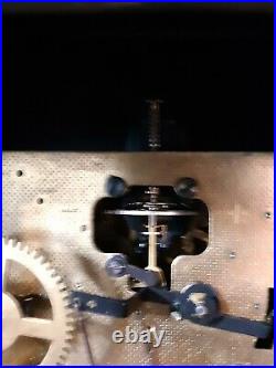 Vintage German Westminster 3 Linden Chime Mantel 2 Jewel Clock 8-Day