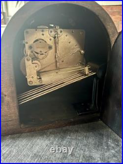 Vintage German Westminster Chime Mantel Clock Serviced Rich Tone Working