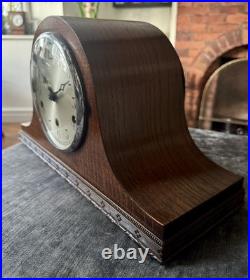 Vintage German Westminster Chime Mantel Clock Serviced Rich Tone Working