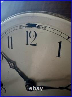 Vintage German Westminster Chime Mantel Clock Serviced Rich Tone Working