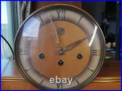 Vintage German Westminster Chimes Mantle Clock 2 Jewel Franz Hermie Blonde Exc