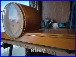 Vintage German Westminster Chimes Mantle Clock 2 Jewel Franz Hermie Blonde Exc