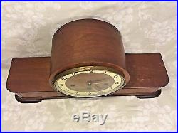 Vintage German Wood Case Mantel Clock by Forestville Westminster Chimes Runs