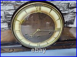 Vintage Germany Art Deco Chime 5 Hammers Mantle Clock Works. No Key