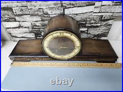 Vintage Germany Art Deco Chime 5 Hammers Mantle Clock Works. No Key