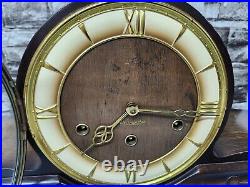 Vintage Germany Art Deco Chime 5 Hammers Mantle Clock Works. No Key