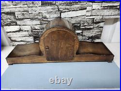 Vintage Germany Art Deco Chime 5 Hammers Mantle Clock Works. No Key