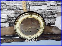 Vintage Germany Art Deco Chime 5 Hammers Mantle Clock Works. No Key