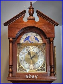 Vintage Grandfather clock Emperor West German Model, Walnut B122/18 READ