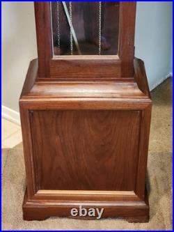 Vintage Grandfather clock Emperor West German Model, Walnut B122/18 READ