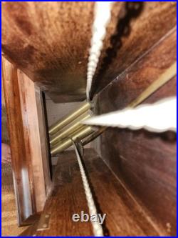 Vintage Grandfather clock Emperor West German Model, Walnut B122/18 READ