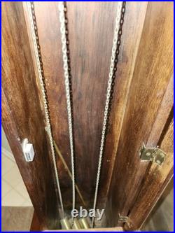 Vintage Grandfather clock Emperor West German Model, Walnut B122/18 READ