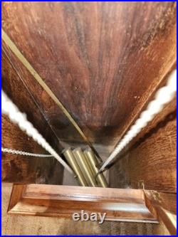 Vintage Grandfather clock Emperor West German Model, Walnut B122/18 READ