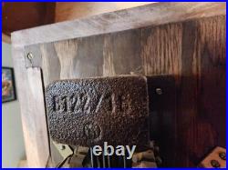 Vintage Grandfather clock Emperor West German Model, Walnut B122/18 READ