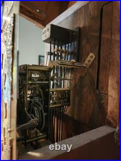 Vintage Grandfather clock Emperor West German Model, Walnut B122/18 READ