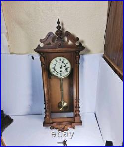 Vintage HERMLE Westminster Chime Pendulum Wall Clock &Key Parts Repair Works 31