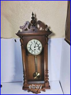 Vintage HERMLE Westminster Chime Pendulum Wall Clock &Key Parts Repair Works 31