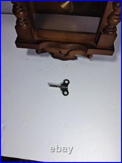 Vintage HERMLE Westminster Chime Pendulum Wall Clock &Key Parts Repair Works 31