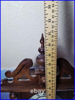 Vintage HERMLE Westminster Chime Pendulum Wall Clock &Key Parts Repair Works 31