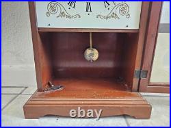 Vintage HERSCHEDE 8 Day Westminster Chime Shelf Clock Works. Very Clean example