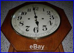 Vintage HOWARD MILLER Regulator Westminster Chime Clock Oak Casing #612-533