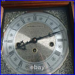 Vintage Hamilton 340-020 Westminster Chime 8 Day West Wood Mantel Clock