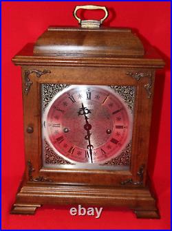 Vintage Hamilton 8 Day Chime 2 JEWEL Mantle Clock (340-020) EUC