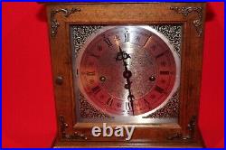 Vintage Hamilton 8 Day Chime 2 JEWEL Mantle Clock (340-020) EUC