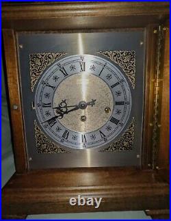 Vintage Hamilton Chiming Mantle Clock Germany 2 Jewels 340-020 Keys Exc! Runs