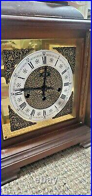 Vintage Hamilton Chiming Mantle Clock W. Germany 2 Jewels withKey 340-020(FLR-G704)