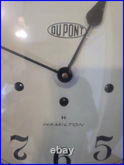 Vintage Hamilton Head Master School House Wall Clock Westiminster Key Pendulum Vintage Hamilton Head Master School House Wall Clock Westiminster Key Pendulum