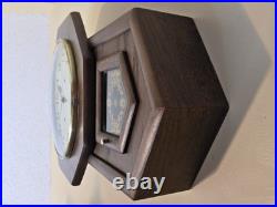 Vintage Hamilton Head Master School House Wall Clock Westiminster Key Pendulum