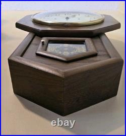 Vintage Hamilton Head Master School House Wall Clock Westiminster Key Pendulum